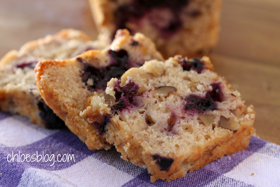 This Banana Bread has a secret ingredient that will surprise you. And guys really like it -- almost as much as banana pudding! Spread some of Chloe's Blueberry Jam on it and you won't be able to stop at one slice.
