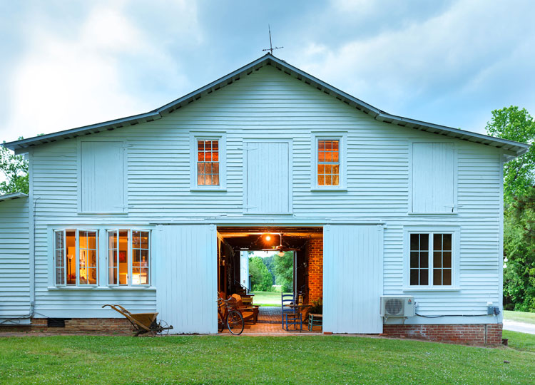 the barn