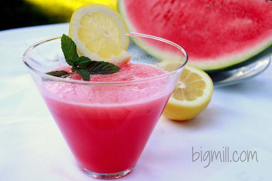 Colorful and refreshing Watermelon Punch recipe from Chloe at Big Mill | bigmill.com 